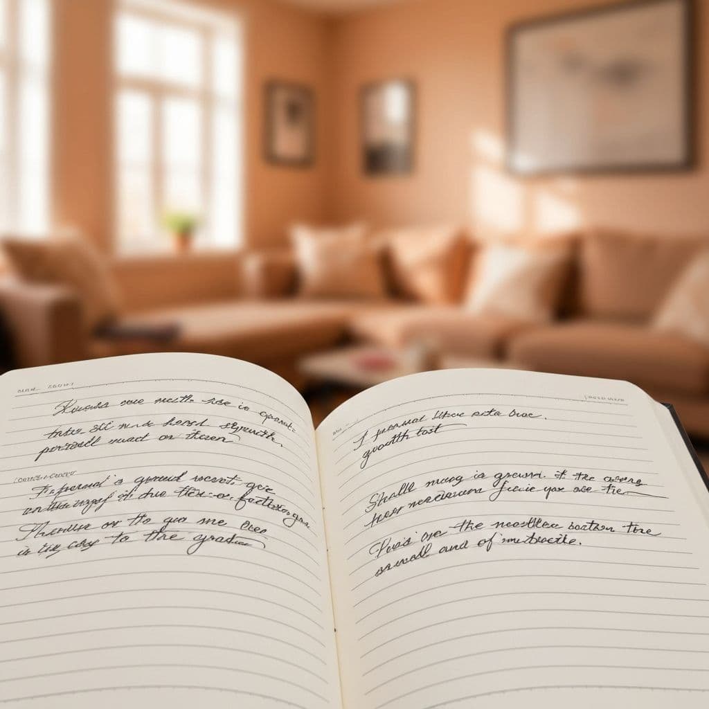Open journal with pen symbolizing reflection and self-discovery